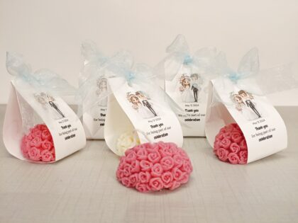 Love Hearts (Rose pattern), Personalized Scented Candle Gift