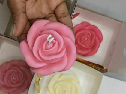 Rose flower, Personalized Scented Candle Gift