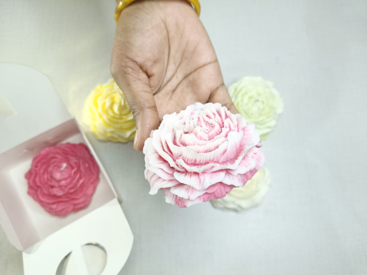 Peony Flower Candle favor, Personalized Scented Candle Gift - Image 6