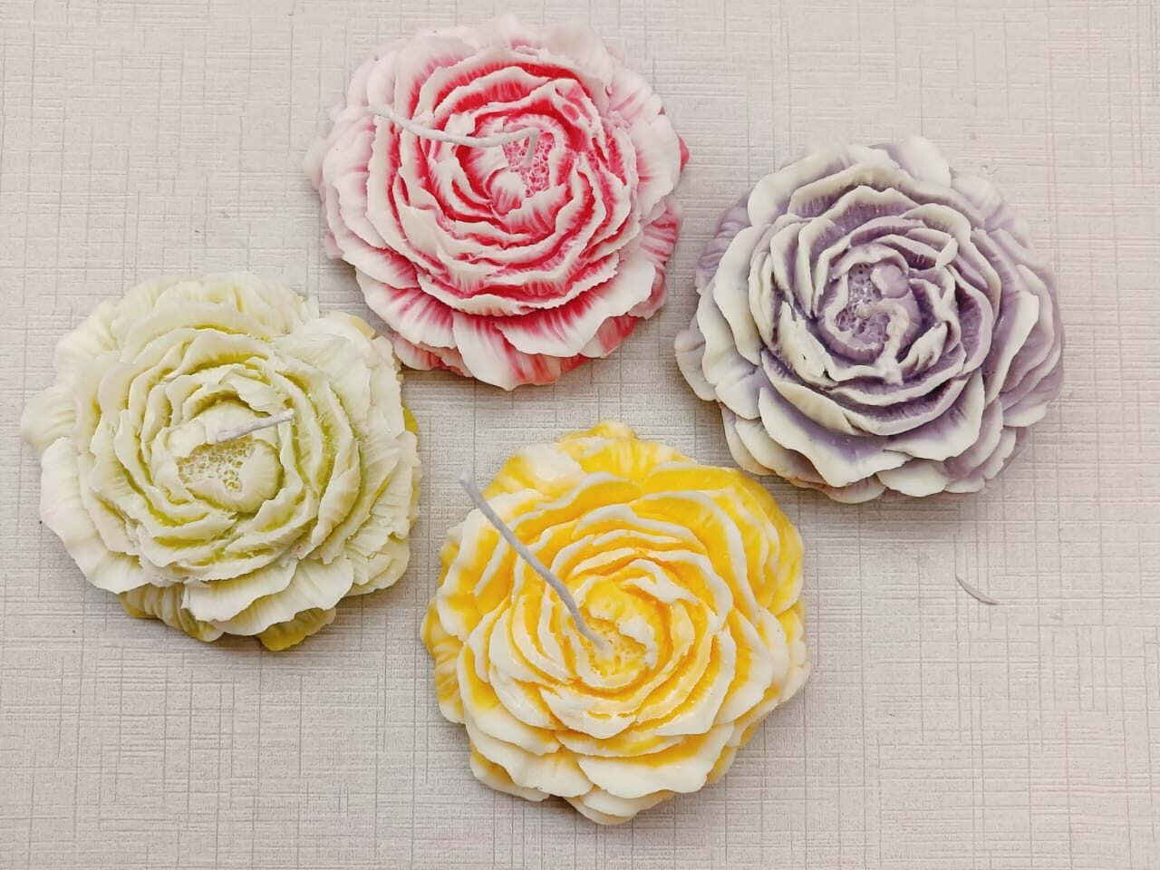 Peony Flower Candle favor, Personalized Scented Candle Gift